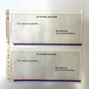 United Airlines 25 Dollar Discount Certificate No Value Not Redeemable Lot of 2